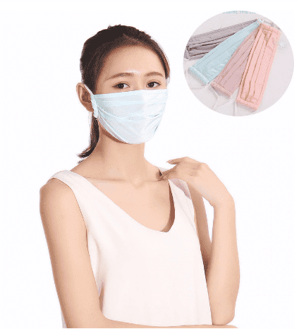 5pcs Summer Ice Silk Masks Washable Anti Dust Allergies Mask Travel Reusable Adjustable earloop straps support long-time usage