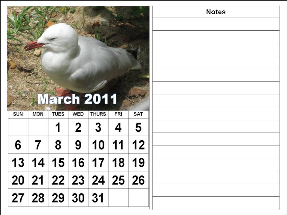 Free Printable March 2011 Calendar with big fonts. To download and print these Free Big Monthly Calendar 2011 March with big fonts: