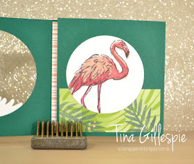scissorspapercard, Stampin' Up!, Art With Heart, Colour Creations, Tropical Chic Bundle, Fabulous Flamingo, Amazing Life, Tropical Escape DSP, Fancy Fold