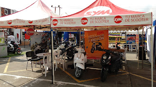 Evento de motocicletas en la 14 de Calima. Exhibicion de motocicletas SYM