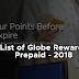List of Globe Rewards - Prepaid, Item Codes That You Can Redeem Using Your Points Earned 2018