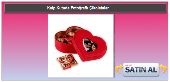 Kalp Kutuda Fotoğraflı Çikolatalar