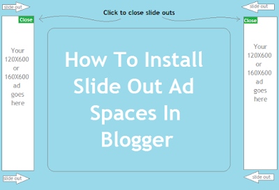how to ad slide out ads in blogger