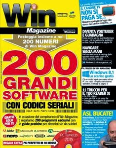 Win Magazine 200 - Gennaio 2015 | ISSN 1128-5923 | PDF HQ | Mensile | Internet | Tecnologia | Programmazione
É la rivista di informatica e tecnologia più venduta in Italia. Win Magazine è un progetto editoriale vincente, unico e irripetibile all'interno del mercato editoriale dedicato all'information technology. Contenuti pratici e capaci di stimolare un utilizzo creativo del computer e della tecnologia, un continuo scambio di idee tra redazione e lettori, allegati software e cartacei sempre di qualità: questi i punti di forza della rivista, che ogni mese si rivolge ad un pubblico vasto e in continua crescita. Win Magazine è ricca di idee e progetti, tutti gli argomenti vengono affrontati e spiegati in maniera autorevole, ma con un linguaggio chiaro e accessibile.