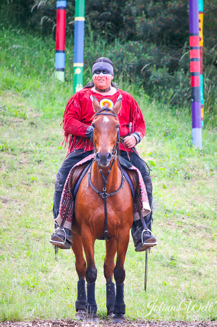 Indianer mit Kriegsbemalung bei Mörschied Karl May Freilichtspiele Cowboy und Indianer Winnetou