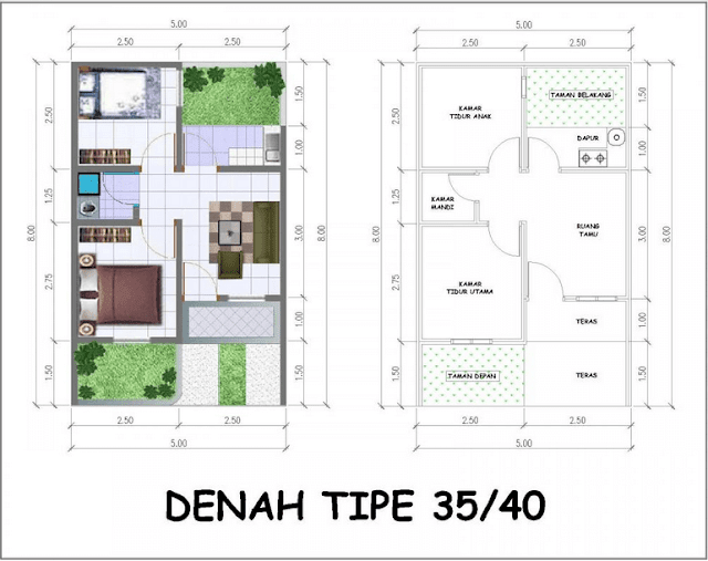 ,gambar denah rumah minimalis 2 lantai type 36,desain rumah minimalis 