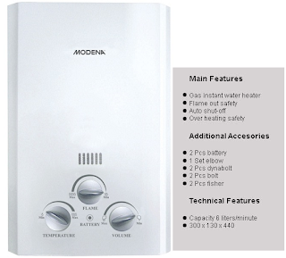 Water Heater Modena Rapido GI 6 Gas visit http://nakulastore.com/water-heater-modena.html