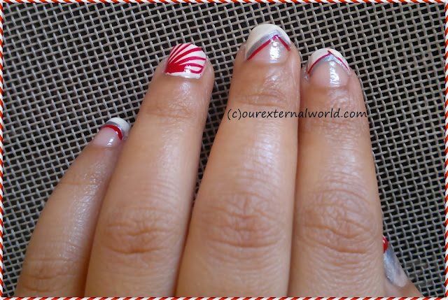 Christmas Nail Art - Candy Cane Nails