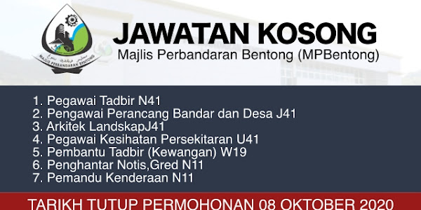 Jawatan Kosong MPBentong Oktober 2020