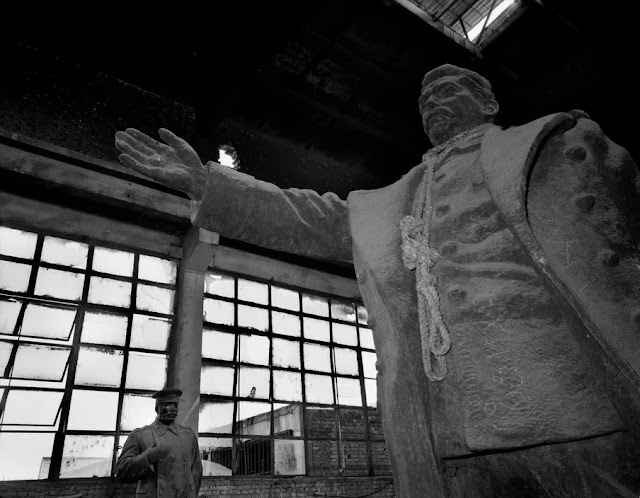 Lenin and Stalin statues in Albania