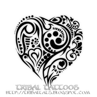 Unique Tattoo Ideas on Make Tattoos  7 Unique Designs Of Tribal Heart Tattoos Gallery