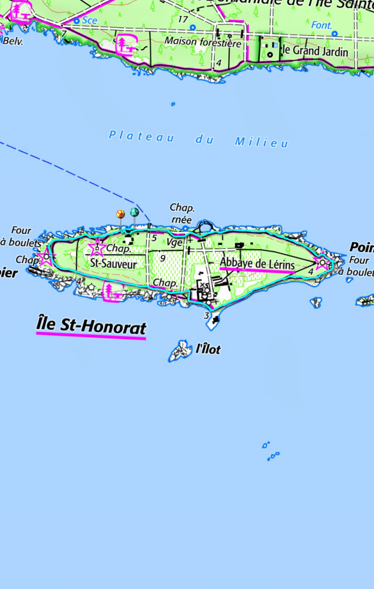 St-Honorat map