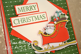 scissorspapercard, Stampin' Up!, Just Add Ink, Merry Christmas To All, Santa's Workshop SDSP, Stitched Shapes Framelits