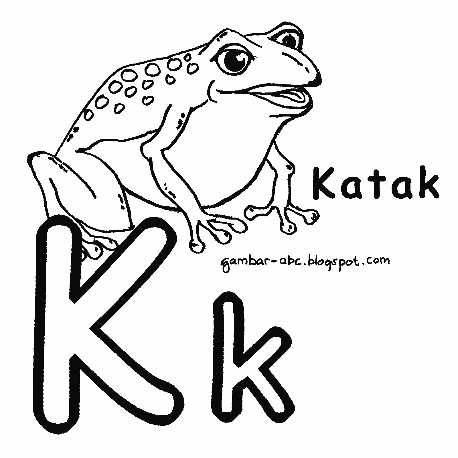  Mewarnai  Huruf  K Gambar  Katak Contoh Gambar  Mewarnai 