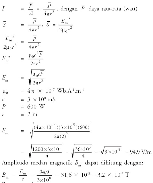 Hubungan Kuat Medan Listrik dengan Medan Magnetik Pintar Pelajaran Pengertian Gelombang Elektromagnetik, Energi, Medan Listrik dan Magnetik, Rapat Energi, Intesitas, Rumus Fisika, Contoh Soal, Jawaban