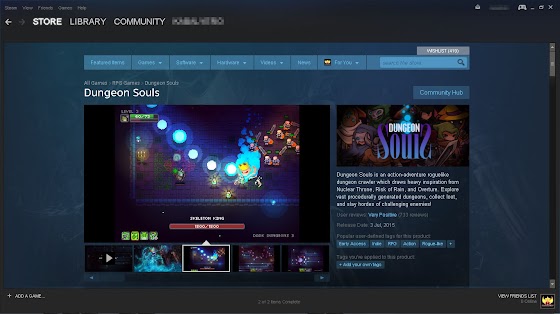 Dungeon Souls In STEAM