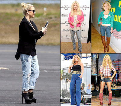 Celebrity fashion style Jessica Simpson