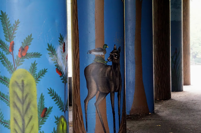 Mural painting on underpass on Pottery Road