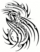 Tribal dragon tattoo design (tattoo tribal dragon rore)