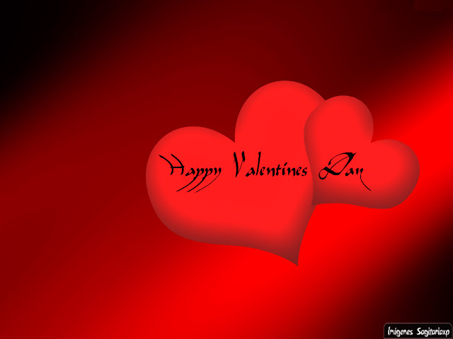 Happy Valentines con corazones rojos Day Wallpaper