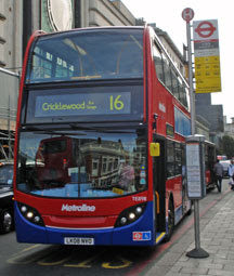 16... to... Cricklewood Bus Garage