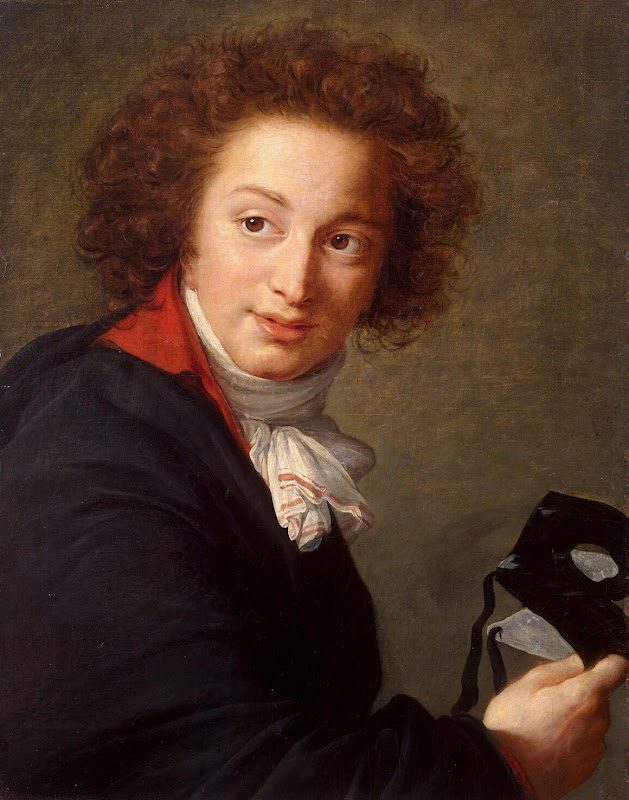 Portrait of Count Grigory Chernyshev with a Mask in His Hand by Elisabeth-Louise Vigee Le Brun - Portrait Paintings from Hermitage Museum