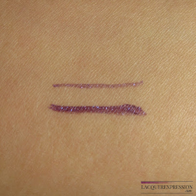 Forearm swatch of Master Precise Ink Metallic Liquid Liner - Cosmic Purple from Maybelline New York 