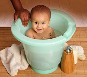 . the bottom of the bucket in case you've got a little baby that may slide . (european bath tub)