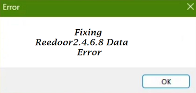 Fixing Reedoor2.4.6.8 Data Error