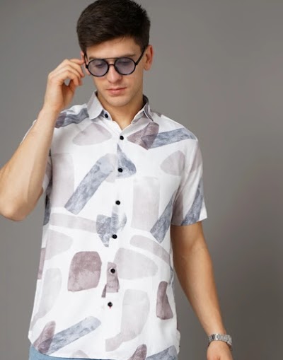 "Trendy Abstract Print Men's Shirt - Style & Comfort Combined!"(Post 65) 