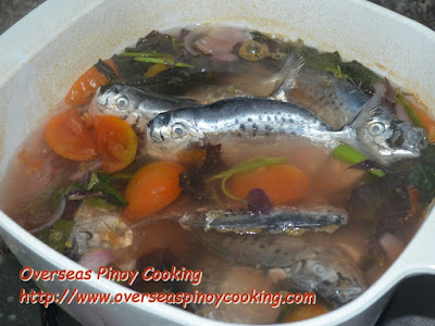 Sinigang na Bilong Bilong sa Kamote - Cooking Procedure