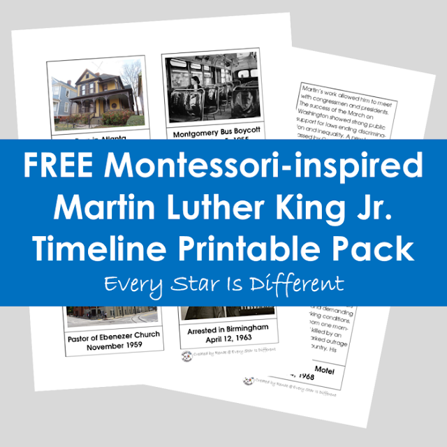 FREE Martin Luther King Jr. Timeline Printable Pack