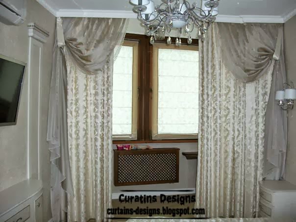 ... curtain designs and draperies for bedroom, Luxury embossed curtains