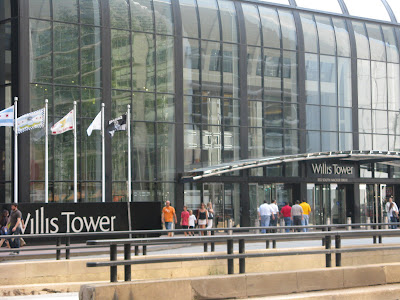 Willis Tower Skydeck. The line for the Skydeck tour.