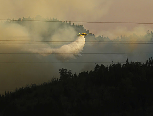 Onemi y situacion de incendios forestales activos en Chile