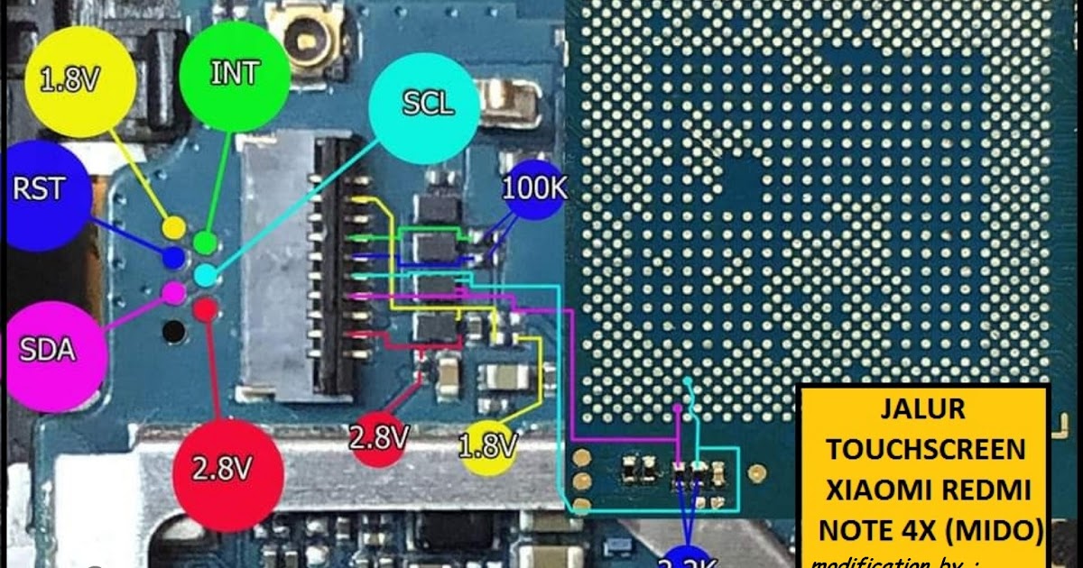 MEDIA CARE INDONESIA: Diagram jalur touchscreen redmi note