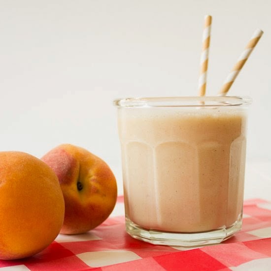 Picture of banana peach smoothie