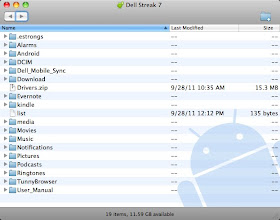 Dell Streak 7 on Mac OSX