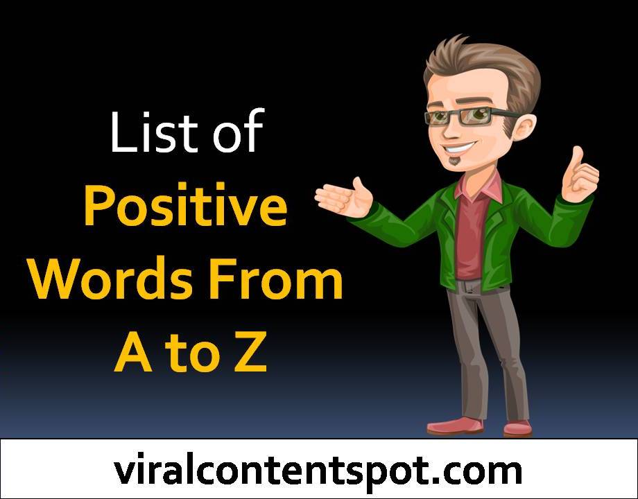 Positive Words From A to Z