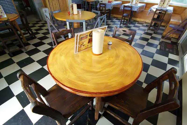 round table at restaurant