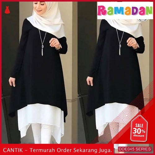 DDE045H56 Hot Produk Dress Disy Lebaran Black 2019 Ro BMGShop