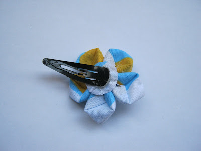 Handmade Kanzashi Flower Hair Clip Back