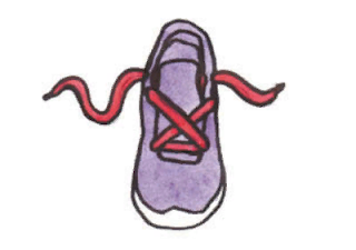 tying shoelaces