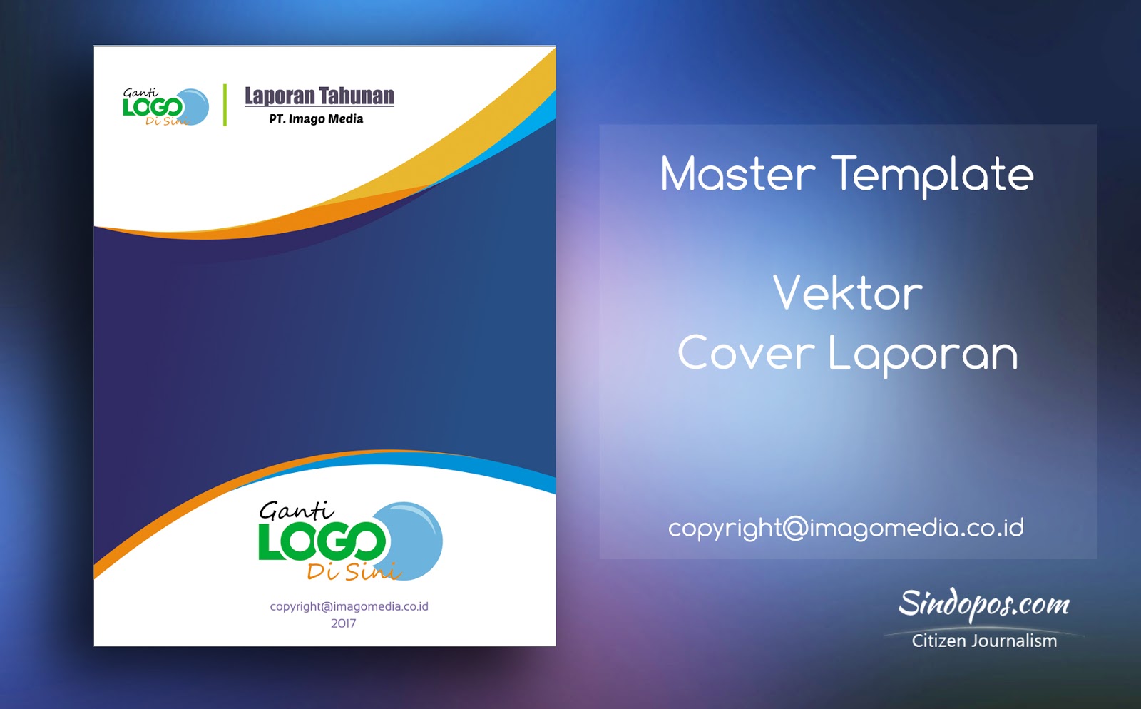Download Template Desain Cover Laporan Keren  Imago Media