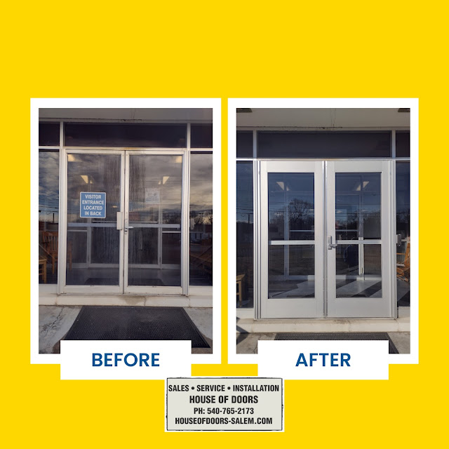 Storefront door and hardware replacement by House of Doors in Salem, VA