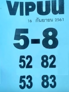 Thai Lottery Result For 16 September 2018