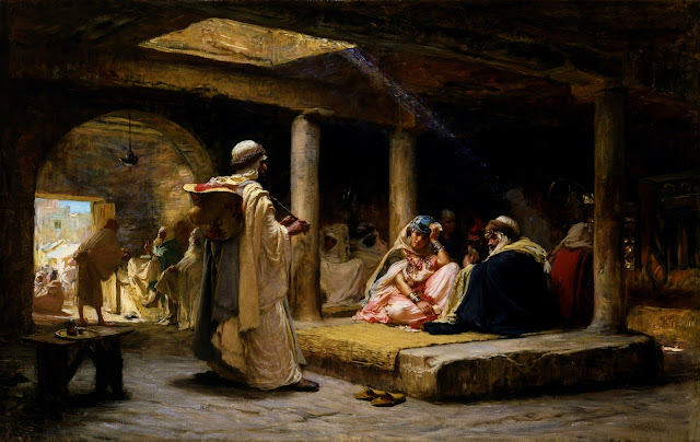 Cafe at Biskra, Algeria - Frederic Arthur Bridgman - 1884 - oil on canvas (70.2 x 111.8 cm.) - Smithsonian American Art Museum