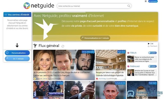 Netguide : votre page d'accueil personnalisée et enrichie