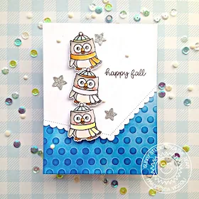 Sunny Studio Stamps: Woodsy Autumn Fishtail Banner Dies Fall Themed Card by Franci Vignoli