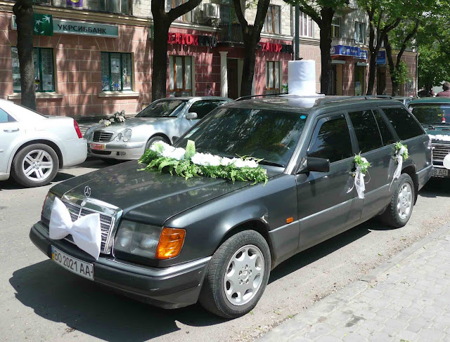 Groom Car Design Wedding Ternopil West Ukraine with white tiebutterfly and 